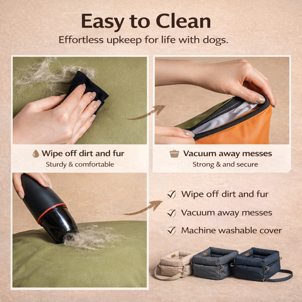 Travel Dog Car Nest – Removable Washable Car Seat Bed