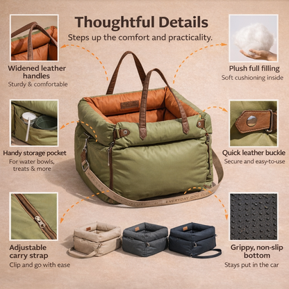 Travel Dog Car Nest – Removable Washable Car Seat Bed